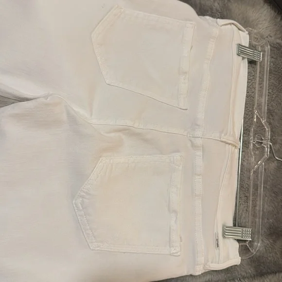 Mother White The Insider Crop Step Fray Jeans Size 28 - Picture 3 of 8